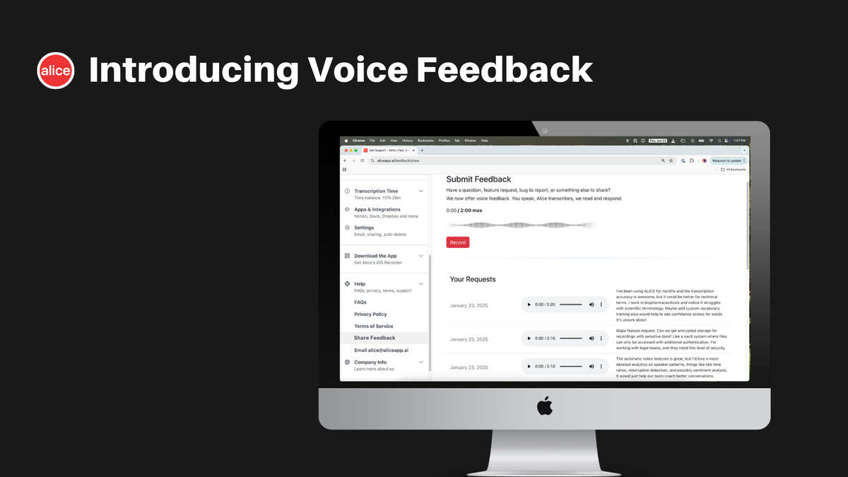 Introducing Voice Feedback: Share Your Ideas, Naturally