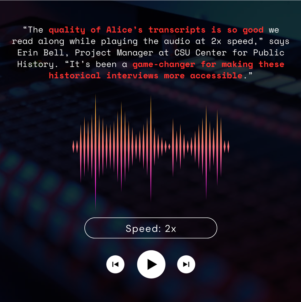 CSU Center for Public History Streamlines 20-Year Oral History Project with Alice